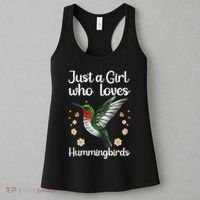 Cool Hummingbird For Girl Tropical Bird Watcher Birder Women's Tank Top thumb 3