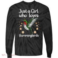 Cool Hummingbird For Girl Tropical Bird Watcher Birder Tie-Dye Long Sleeve Shirt thumb 0