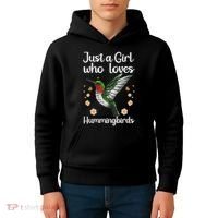 Cool Hummingbird For Girl Tropical Bird Watcher Birder Kids Hoodie thumb 4