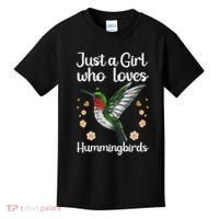 Cool Hummingbird For Girl Tropical Bird Watcher Birder Kids T-Shirt thumb 0