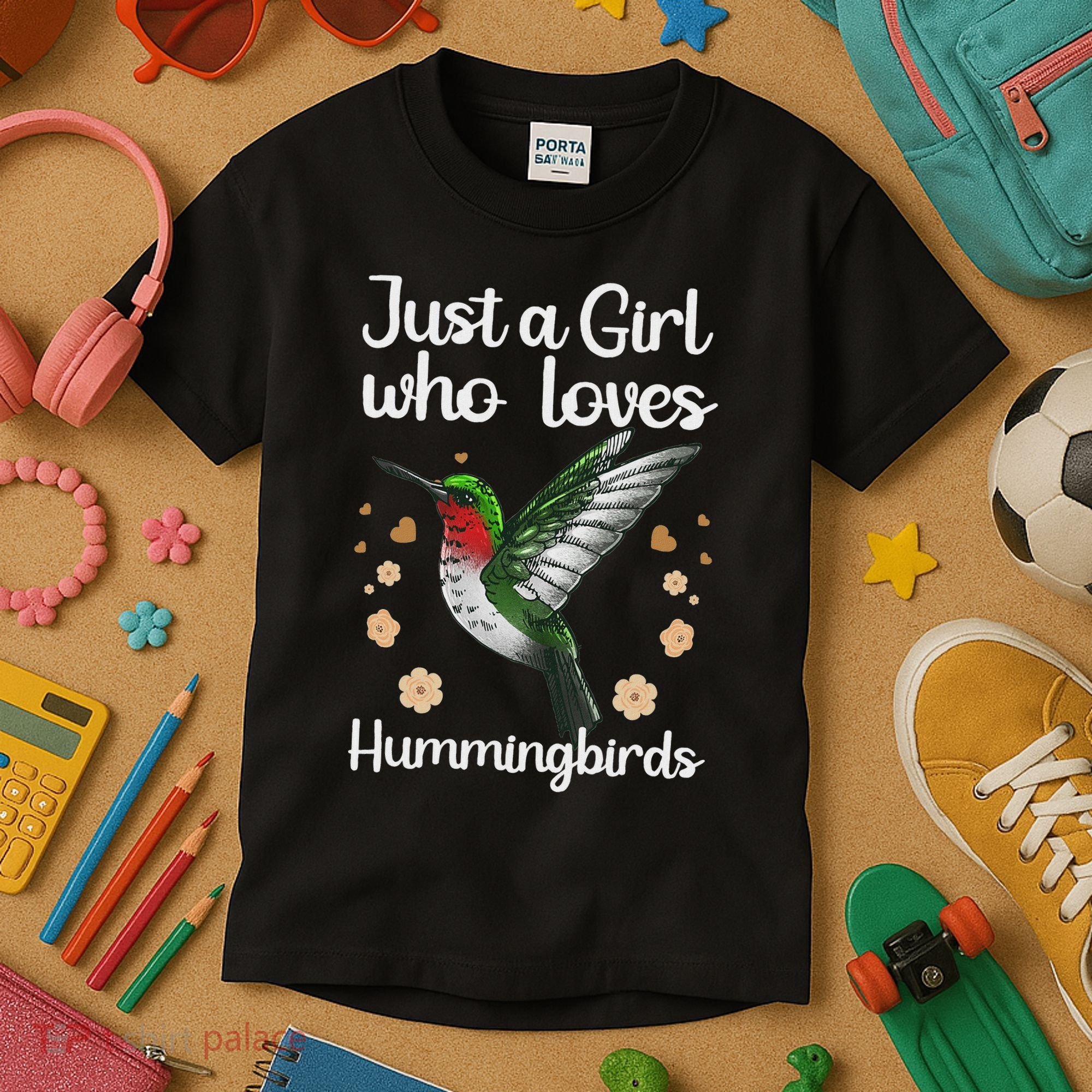 Cool Hummingbird For Girl Tropical Bird Watcher Birder Kids T-Shirt