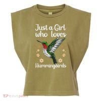 Cool Hummingbird For Girl Tropical Bird Watcher Birder Garment-Dyed Women's Muscle Tee thumb 0