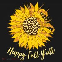 Cute Happy Fall Y'all Leopard Pattern Sunflower Polo thumb 3
