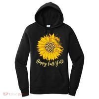 Cute Happy Fall Y'all Leopard Pattern Sunflower Women's Hoodie thumb 0