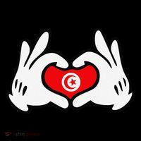 Cartoon Hands Forming Heart Tunisia Flag Coffee Mug thumb 5