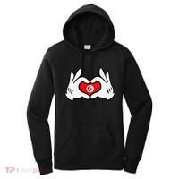 Cartoon Hands Forming Heart Tunisia Flag Women's Hoodie thumb 0