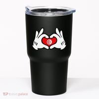 Cartoon Hands Forming Heart Tunisia Flag Tumbler thumb 0