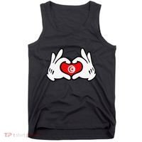 Cartoon Hands Forming Heart Tunisia Flag Tank Top thumb 0