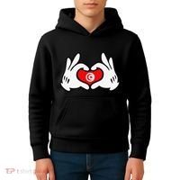 Cartoon Hands Forming Heart Tunisia Flag Kids Hoodie thumb 4