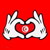 Cartoon Hands Forming Heart Tunisia Flag Santa Hat thumb 1
