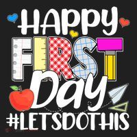 Cute Happy First Day #Lets Do This Women's Sweatshirt thumb 2