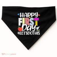 Cute Happy First Day #Lets Do This USA-Made Doggie Bandana thumb 0