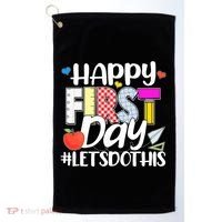 Cute Happy First Day #Lets Do This Golf Towel thumb 0