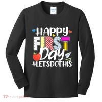 Cute Happy First Day #Lets Do This Kids Long Sleeve Shirt thumb 0