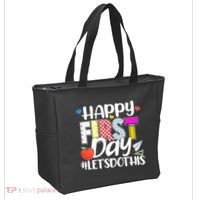 Cute Happy First Day #Lets Do This Tote Bag thumb 2