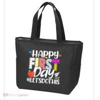 Cute Happy First Day #Lets Do This Tote Bag thumb 3