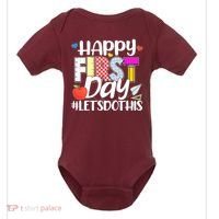 Cute Happy First Day #Lets Do This Baby Bodysuit thumb 0