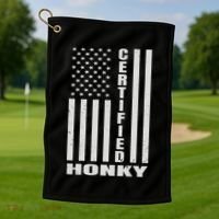 Certified Honky Funny Redneck Hillbilly Meaningful Gift Golf Towel thumb 1
