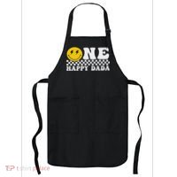 Cute Happy Face One Happy Dude Dada 1st Birthday Apron thumb 0