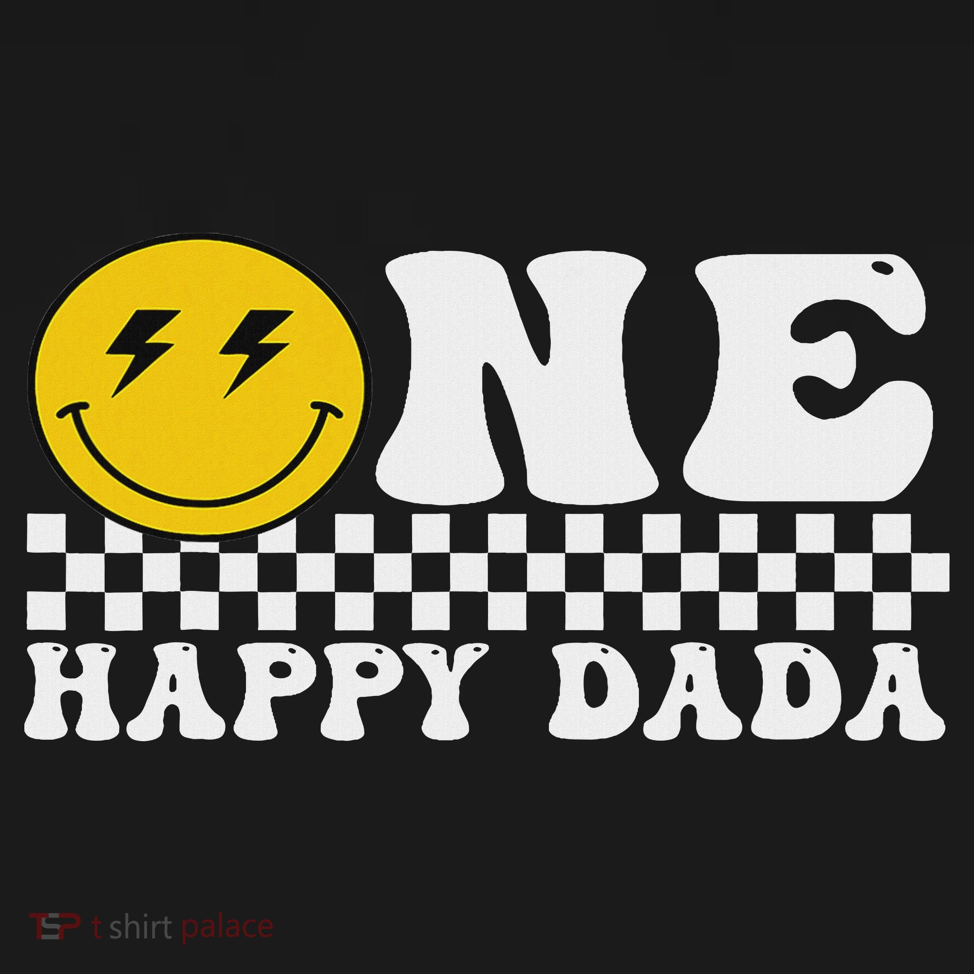 Cute Happy Face One Happy Dude Dada 1st Birthday Apron