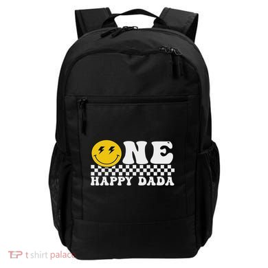 Cute Happy Face One Happy Dude Dada 1st Birthday Backpack