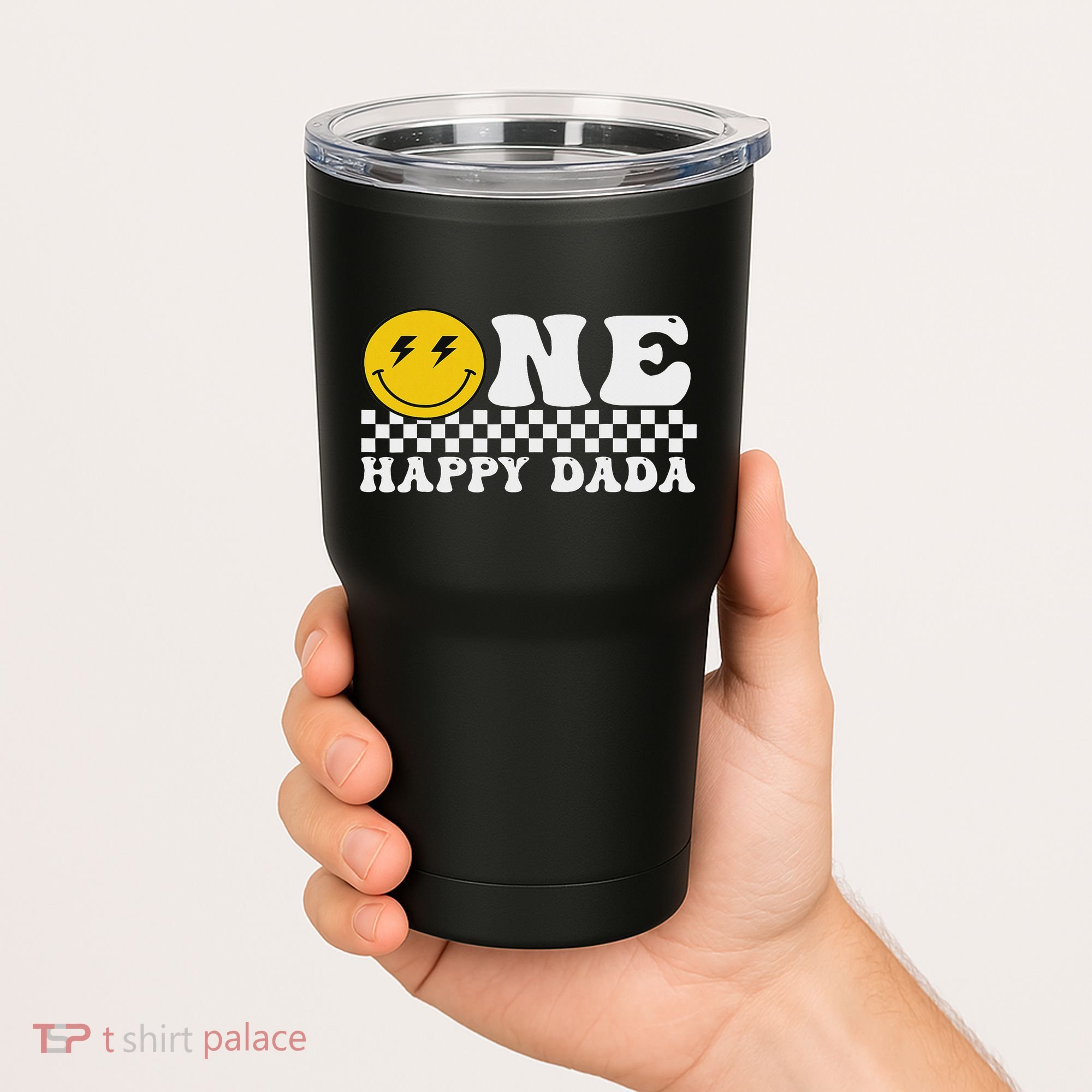 Cute Happy Face One Happy Dude Dada 1st Birthday Tumbler