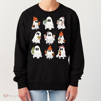 Cute Halloween Ghost Vibes Spooky Autumn Gift Women's Sweatshirt