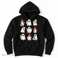 Cute Halloween Ghost Vibes Spooky Autumn Gift Hoodie thumb 0