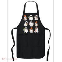 Cute Halloween Ghost Vibes Spooky Autumn Gift Apron thumb 0