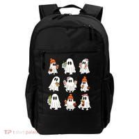 Cute Halloween Ghost Vibes Spooky Autumn Gift Backpack thumb 0