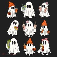 Cute Halloween Ghost Vibes Spooky Autumn Gift Beanie thumb 2