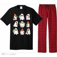 Cute Halloween Ghost Vibes Spooky Autumn Gift Pajama Set thumb 0