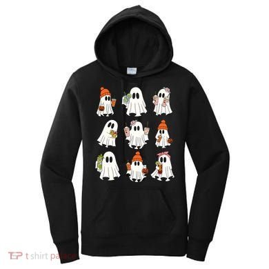 Cute Halloween Ghost Vibes Spooky Autumn Gift Women's Hoodie