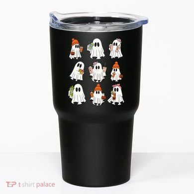 Cute Halloween Ghost Vibes Spooky Autumn Gift Tumbler