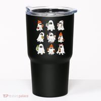Cute Halloween Ghost Vibes Spooky Autumn Gift Tumbler thumb 0