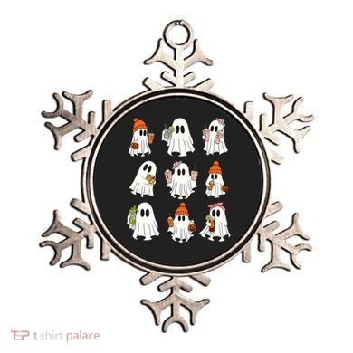 Cute Halloween Ghost Vibes Spooky Autumn Gift Ornament