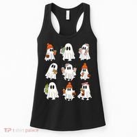 Cute Halloween Ghost Vibes Spooky Autumn Gift Women's Tank Top thumb 0