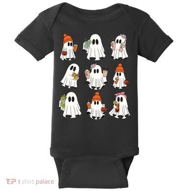 Cute Halloween Ghost Vibes Spooky Autumn Gift Baby Bodysuit