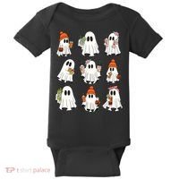 Cute Halloween Ghost Vibes Spooky Autumn Gift Baby Bodysuit thumb 0