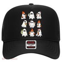 Cute Halloween Ghost Vibes Spooky Autumn Gift Hat thumb 0