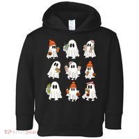 Cute Halloween Ghost Vibes Spooky Autumn Gift Toddler Hoodie thumb 0