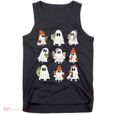 Cute Halloween Ghost Vibes Spooky Autumn Gift Tank Top