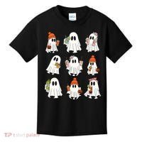 Cute Halloween Ghost Vibes Spooky Autumn Gift Kids T-Shirt thumb 0