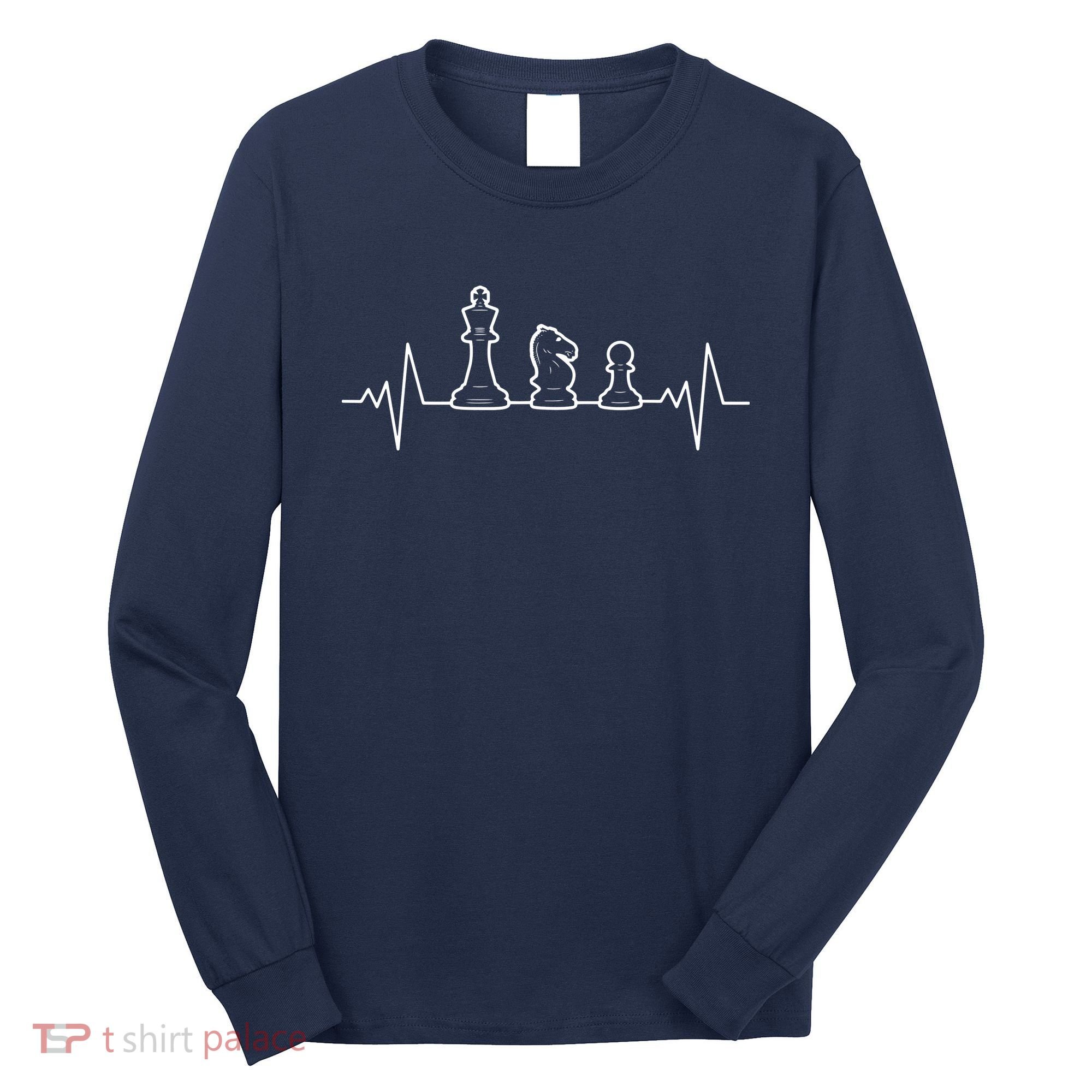 Chess Heartbeat | Gift Chess Master | Chess Club Long Sleeve Shirt