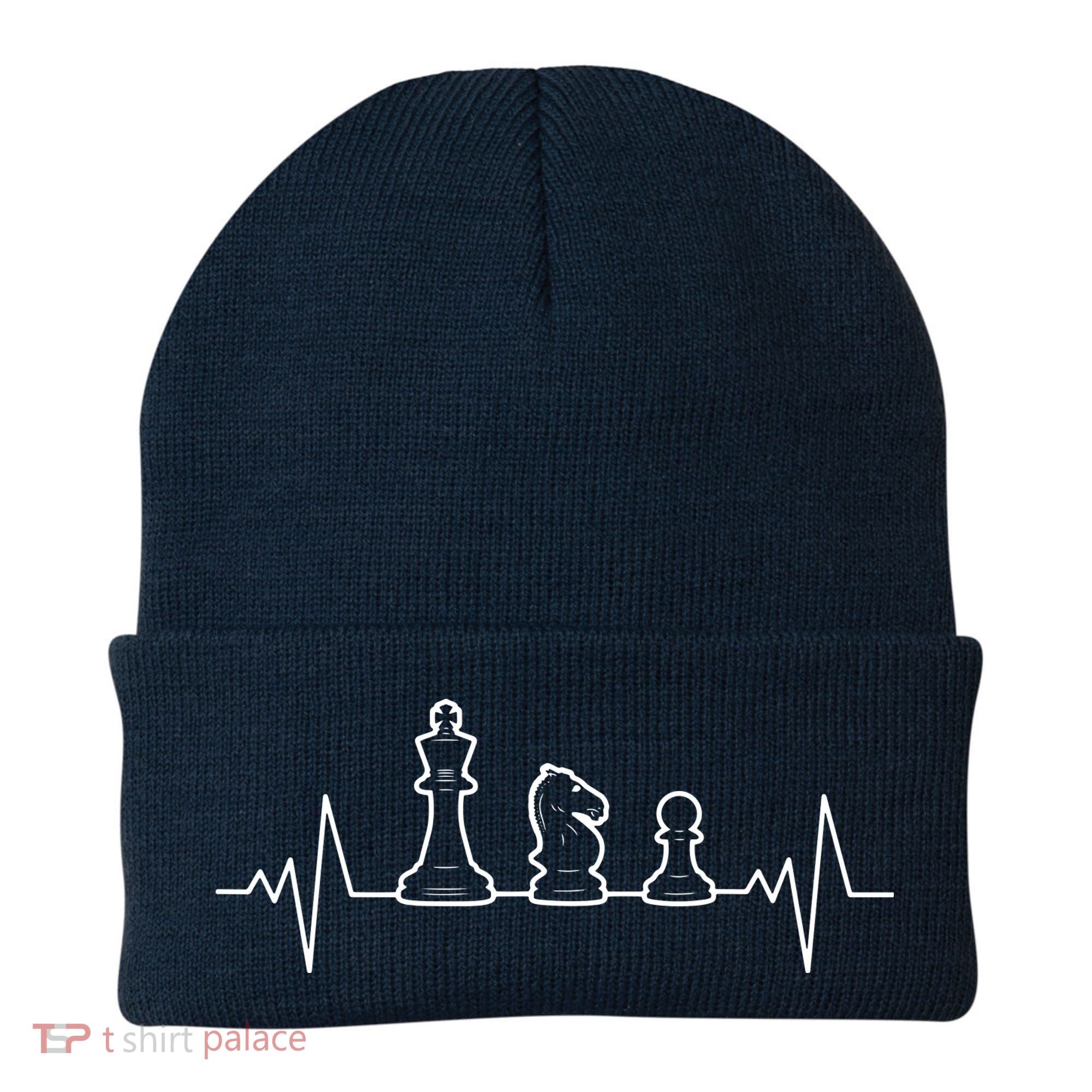 Chess Heartbeat | Gift Chess Master | Chess Club Beanie