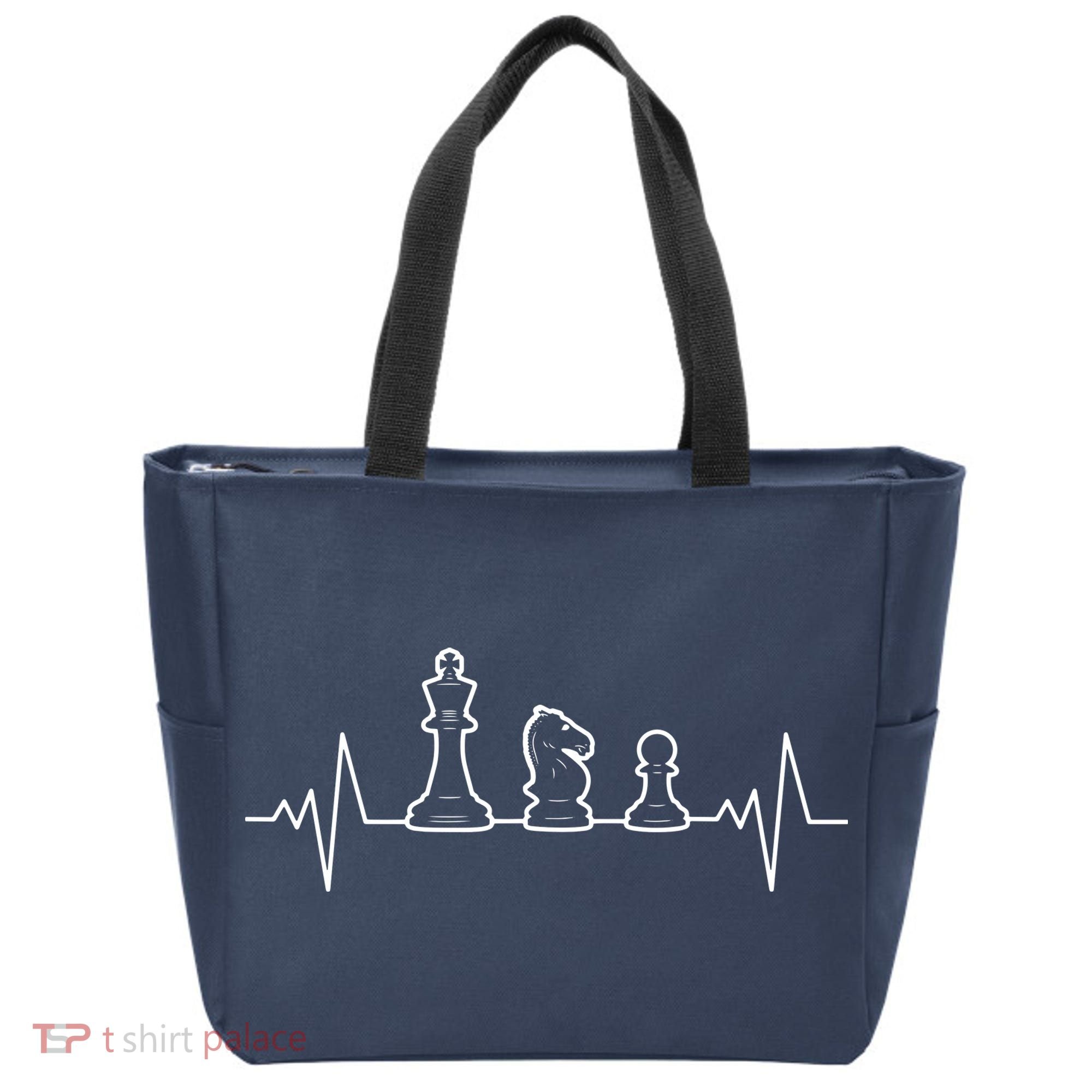 Chess Heartbeat | Gift Chess Master | Chess Club Tote Bag