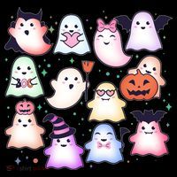 Cute Halloween Ghosts Doggie Tank thumb 4