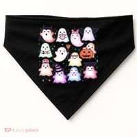 Cute Halloween Ghosts USA-Made Doggie Bandana thumb 0