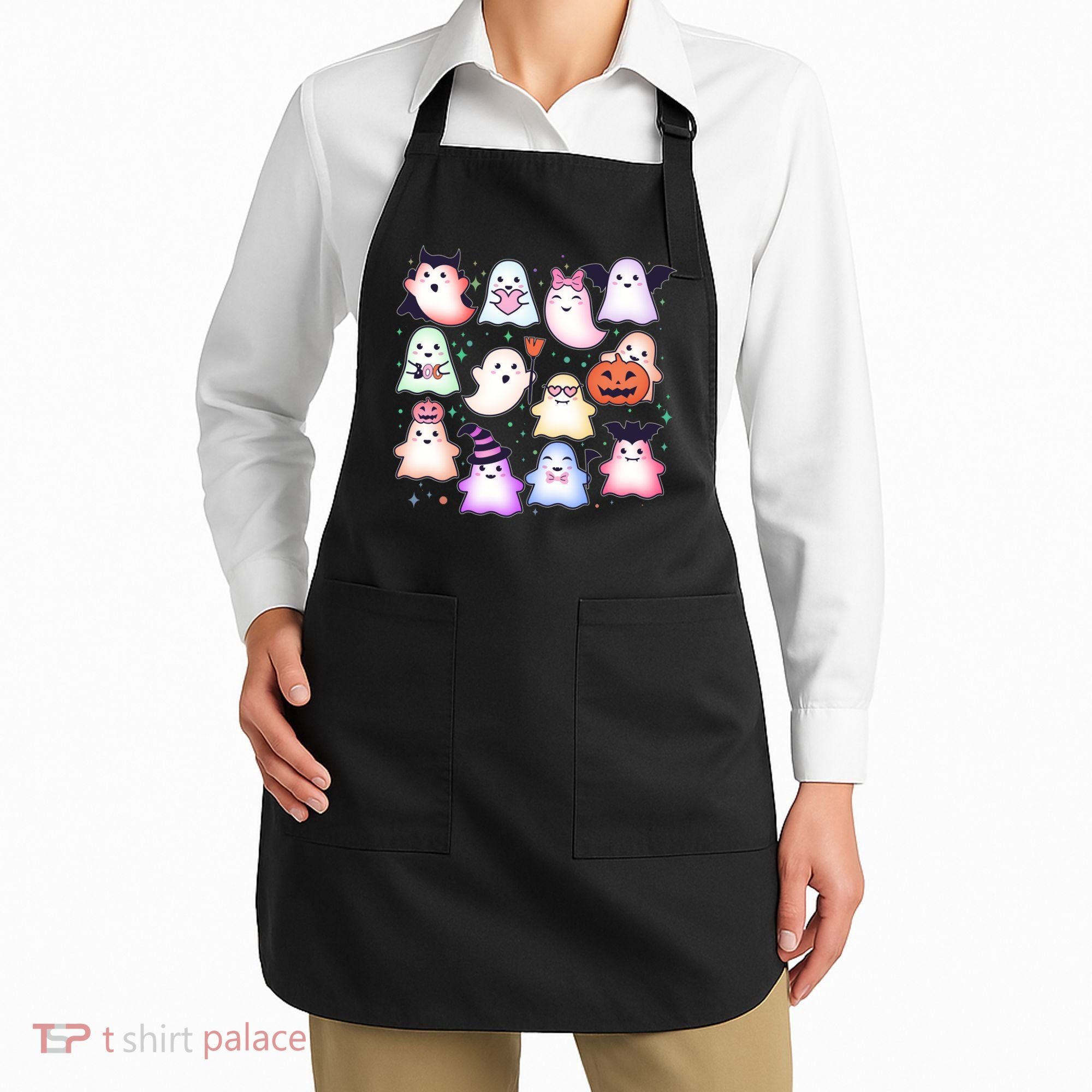 Cute Halloween Ghosts Apron