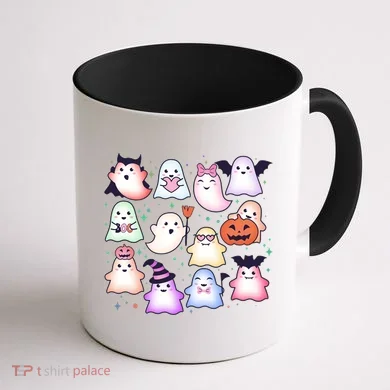 Cute Halloween Ghosts Coffee Mug back